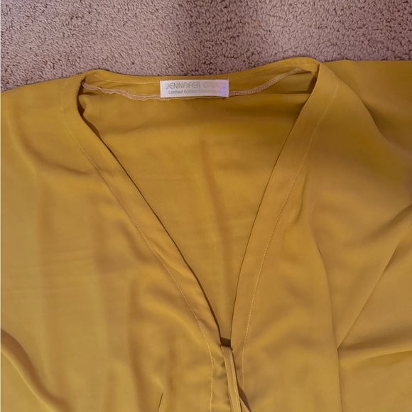 Jennafer Grace Mustard Caftan with front gather - one size - Picture 6 of 8